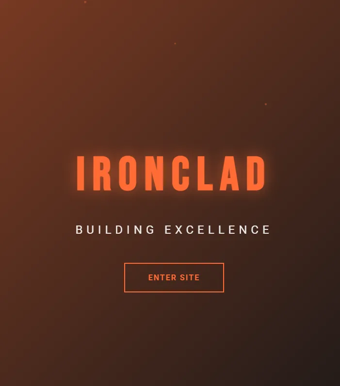 Ironclad Construction — demo contractor website with project gallery.